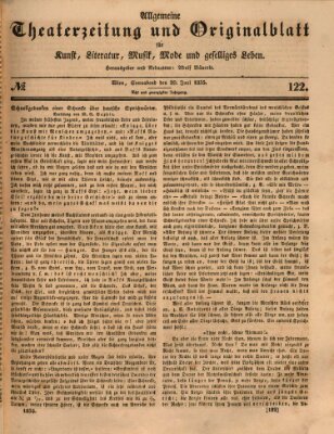 Allgemeine Theaterzeitung Samstag 20. Juni 1835