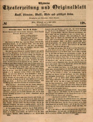 Allgemeine Theaterzeitung Mittwoch 1. Juli 1835