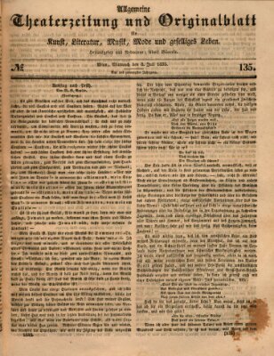 Allgemeine Theaterzeitung Mittwoch 8. Juli 1835