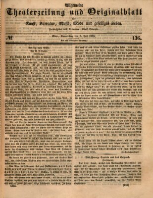 Allgemeine Theaterzeitung Donnerstag 9. Juli 1835