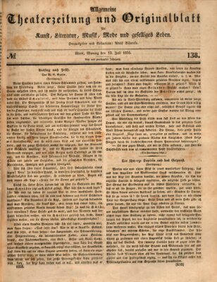 Allgemeine Theaterzeitung Montag 13. Juli 1835