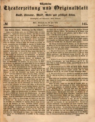 Allgemeine Theaterzeitung Mittwoch 22. Juli 1835