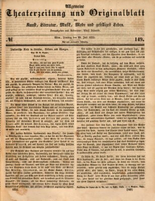 Allgemeine Theaterzeitung Dienstag 28. Juli 1835