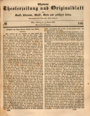 Allgemeine Theaterzeitung Montag 3. August 1835