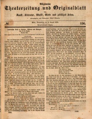 Allgemeine Theaterzeitung Donnerstag 6. August 1835