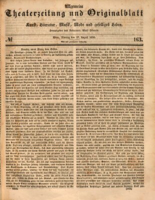 Allgemeine Theaterzeitung Montag 17. August 1835