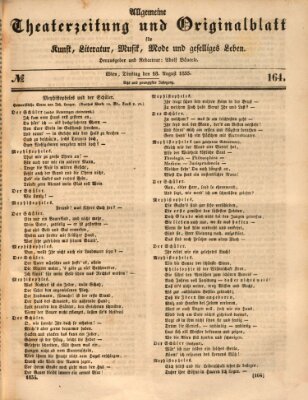 Allgemeine Theaterzeitung Dienstag 18. August 1835