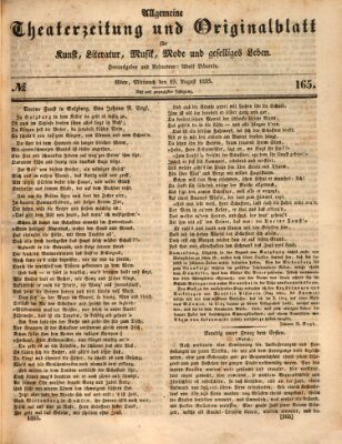 Allgemeine Theaterzeitung Mittwoch 19. August 1835