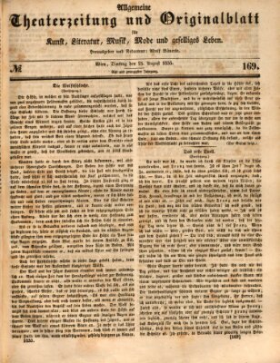 Allgemeine Theaterzeitung Dienstag 25. August 1835