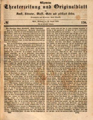 Allgemeine Theaterzeitung Mittwoch 26. August 1835