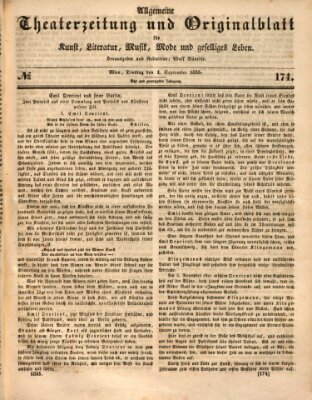 Allgemeine Theaterzeitung Dienstag 1. September 1835