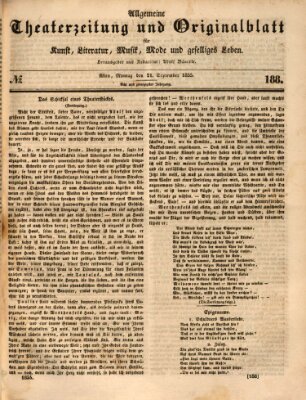 Allgemeine Theaterzeitung Montag 21. September 1835