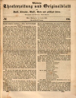 Allgemeine Theaterzeitung Montag 5. Oktober 1835