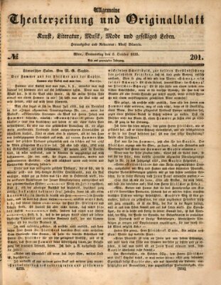 Allgemeine Theaterzeitung Donnerstag 8. Oktober 1835