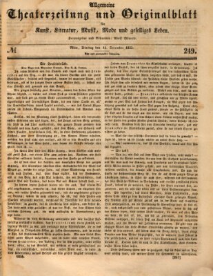 Allgemeine Theaterzeitung Dienstag 15. Dezember 1835