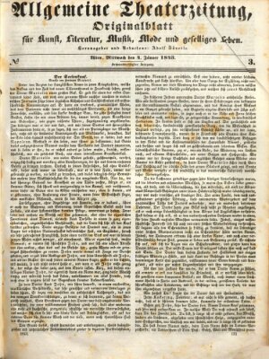 Allgemeine Theaterzeitung Sonntag 4. Januar 1835