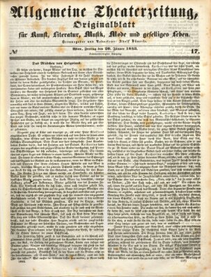 Allgemeine Theaterzeitung Freitag 20. Januar 1843