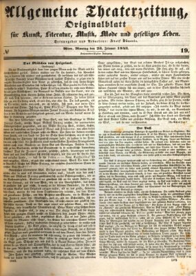 Allgemeine Theaterzeitung Montag 23. Januar 1843