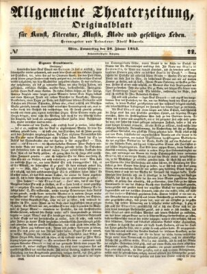 Allgemeine Theaterzeitung Donnerstag 26. Januar 1843