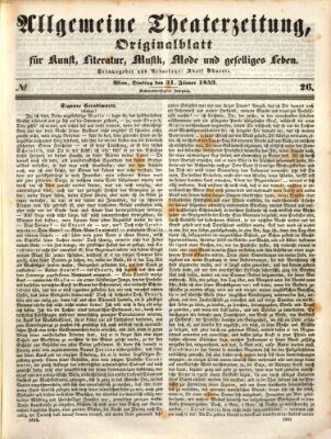 Allgemeine Theaterzeitung Dienstag 31. Januar 1843