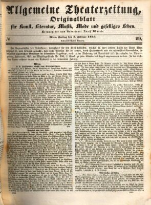 Allgemeine Theaterzeitung Freitag 3. Februar 1843