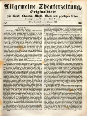 Allgemeine Theaterzeitung Samstag 4. Februar 1843