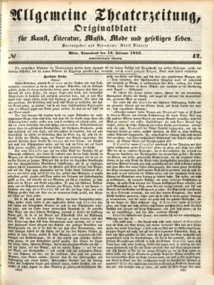 Allgemeine Theaterzeitung Samstag 18. Februar 1843