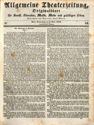 Allgemeine Theaterzeitung Donnerstag 2. März 1843