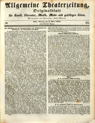 Allgemeine Theaterzeitung Montag 6. März 1843