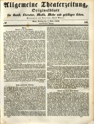 Allgemeine Theaterzeitung Dienstag 7. März 1843