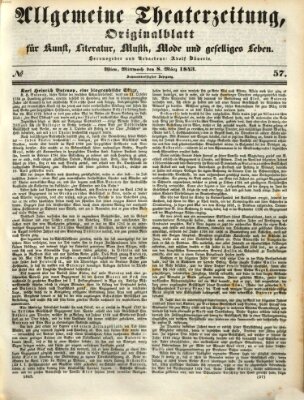 Allgemeine Theaterzeitung Mittwoch 8. März 1843