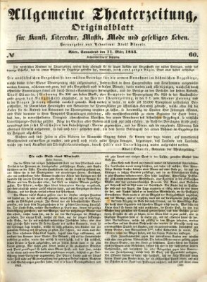 Allgemeine Theaterzeitung Samstag 11. März 1843