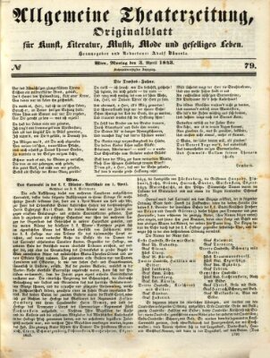 Allgemeine Theaterzeitung Montag 3. April 1843