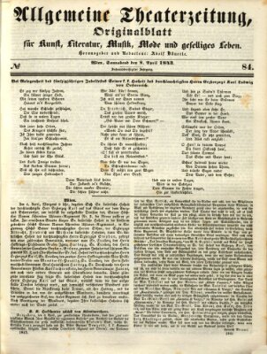 Allgemeine Theaterzeitung Samstag 8. April 1843