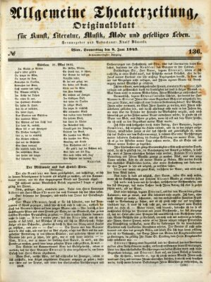 Allgemeine Theaterzeitung Donnerstag 8. Juni 1843