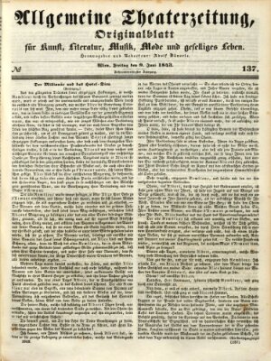 Allgemeine Theaterzeitung Freitag 9. Juni 1843