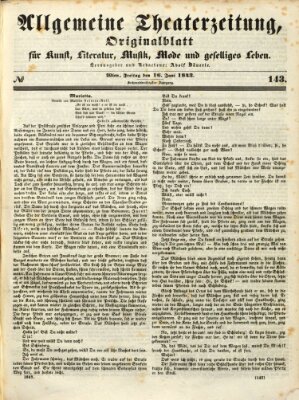 Allgemeine Theaterzeitung Freitag 16. Juni 1843