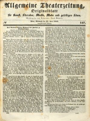 Allgemeine Theaterzeitung Mittwoch 21. Juni 1843