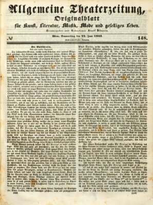 Allgemeine Theaterzeitung Donnerstag 22. Juni 1843