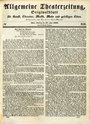 Allgemeine Theaterzeitung Dienstag 27. Juni 1843