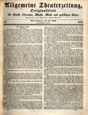 Allgemeine Theaterzeitung Freitag 21. Juli 1843