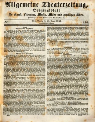 Allgemeine Theaterzeitung Montag 21. August 1843