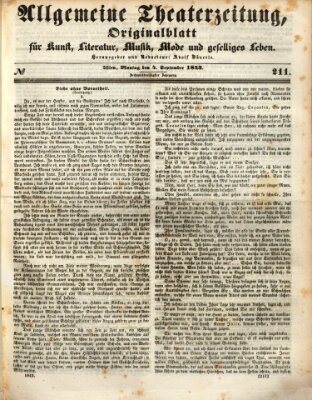 Allgemeine Theaterzeitung Montag 4. September 1843