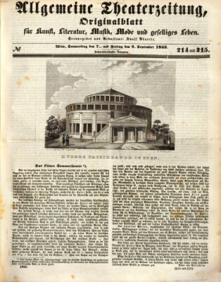 Allgemeine Theaterzeitung Freitag 8. September 1843