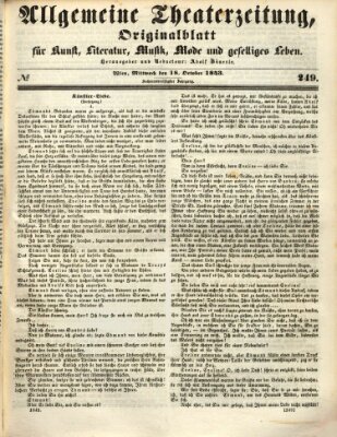 Allgemeine Theaterzeitung Mittwoch 18. Oktober 1843