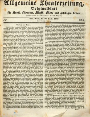 Allgemeine Theaterzeitung Montag 30. Oktober 1843