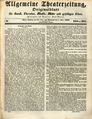 Allgemeine Theaterzeitung Dienstag 31. Oktober 1843