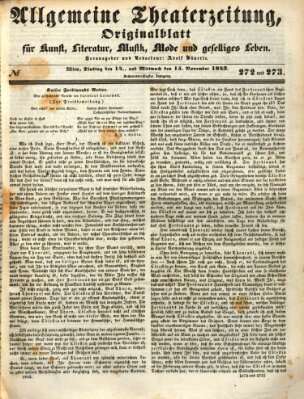 Allgemeine Theaterzeitung Dienstag 14. November 1843