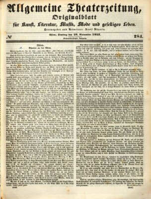 Allgemeine Theaterzeitung Dienstag 28. November 1843