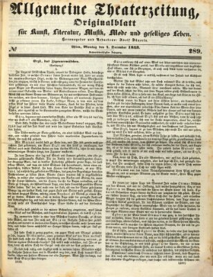 Allgemeine Theaterzeitung Montag 4. Dezember 1843